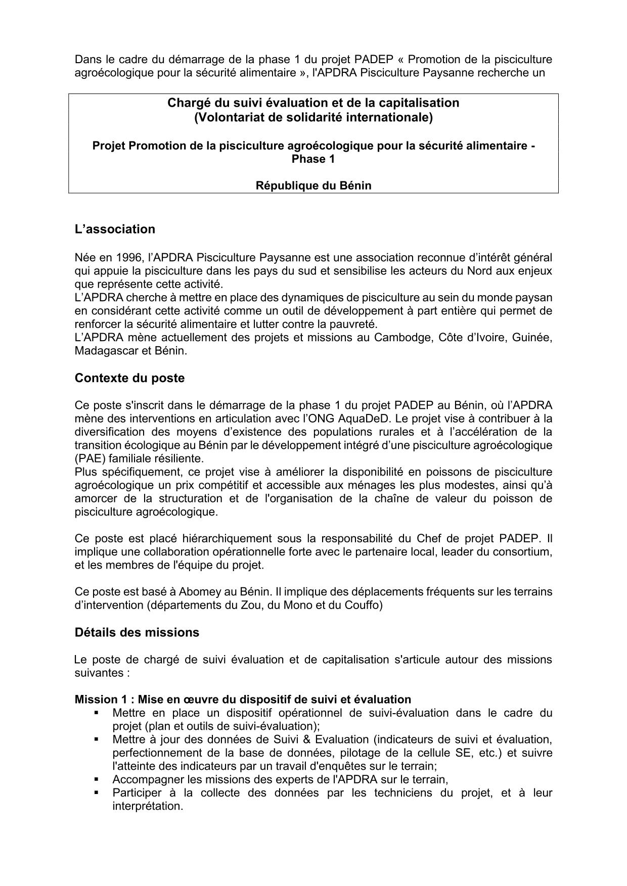 2507 Descriptif poste VSI RSE PADEP Bnin 1