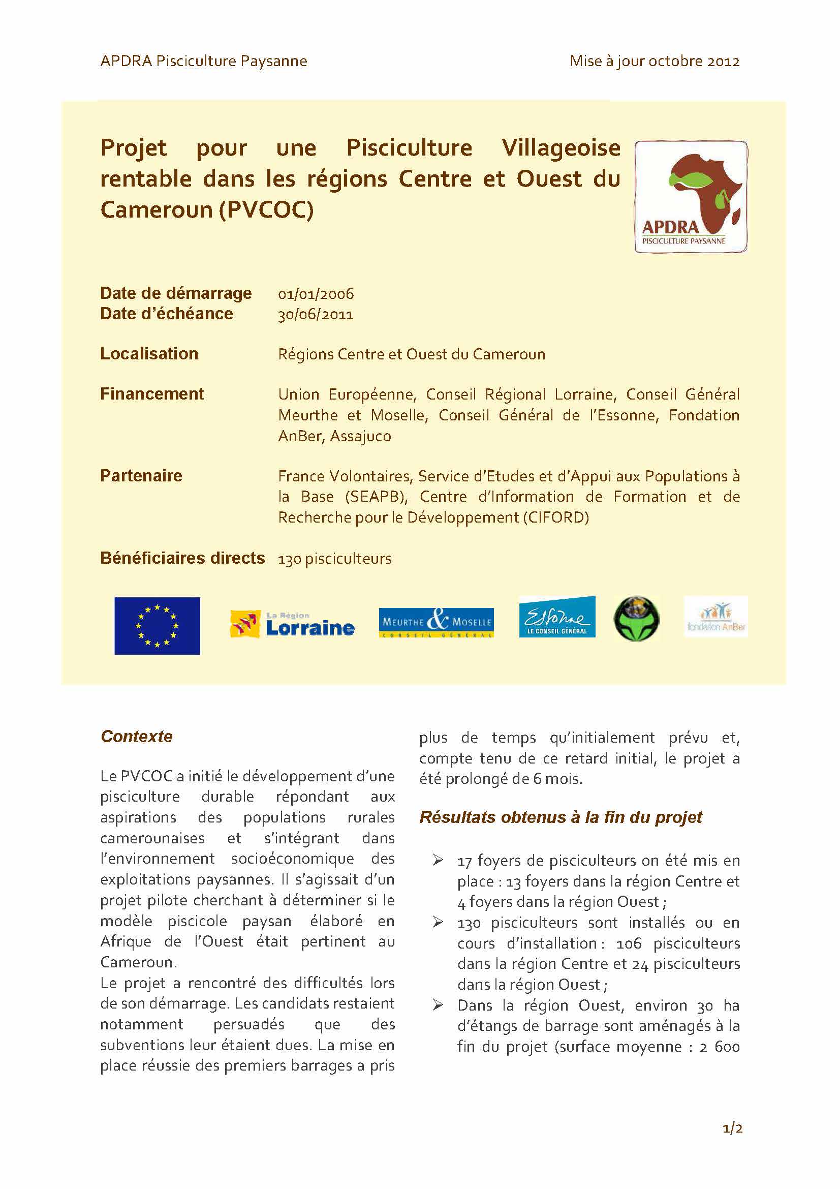 fiche projet PVCOC